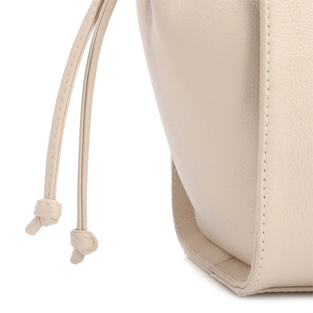Bolsa De Ombro Média Couro Off White Alça Trançada - foto 5