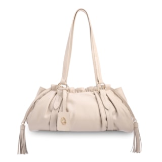 Média Couro Off White Franzida Tag
