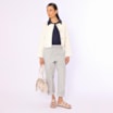 Bolsa De Ombro Média Couro Off White Franzida Tag - imagem 8