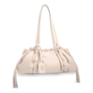 Bolsa De Ombro Média Couro Off White Franzida Tag - imagem 2