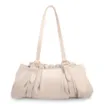 Bolsa De Ombro Média Couro Off White Franzida Tag - imagem 3