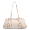 Bolsa De Ombro Média Couro Off White Franzida Tag - imagem 3
