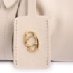 Bolsa De Ombro Média Couro Off White Franzida Tag - imagem 5