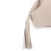 Bolsa De Ombro Média Couro Off White Franzida Tag - imagem 7
