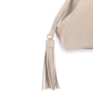 Bolsa De Ombro Média Couro Off White Franzida Tag - imagem 7