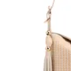 Bolsa De Ombro Média Couro/Ráfia Off White Tramado Barbicacho - imagem 4