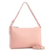 Bolsa De Ombro Média Couro Rosa Alça Nó - imagem 3