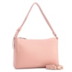 Bolsa De Ombro Média Couro Rosa Alça Nó - imagem 3