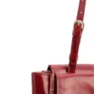 Bolsa De Ombro Média Couro Vermelha Dupla Aba - imagem 5