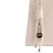 Bolsa De Ombro Média Off White Couro Lezard Pingente - imagem 7