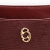 Bolsa De Ombro Média Vinho Couro Lezard Pingente Corda - imagem 6