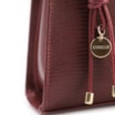 Bolsa De Ombro Média Vinho Couro Lezard Pingente Corda - imagem 7