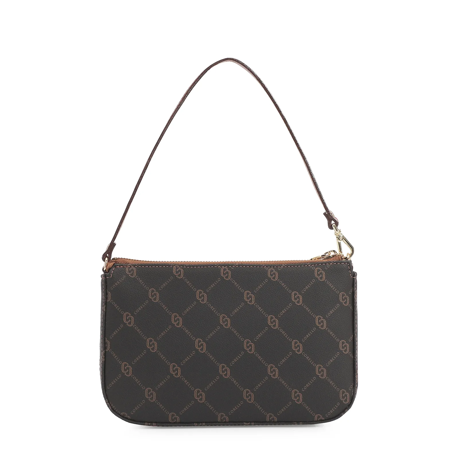 Bolsa De Ombro Monograma Marrom