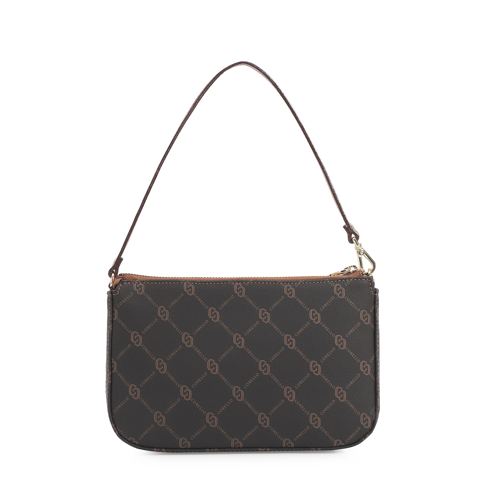 Bolsa De Ombro Monograma Marrom
