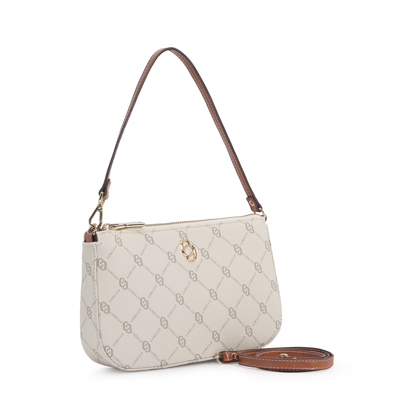 Bolsa De Ombro Monograma Off White