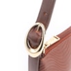 Bolsa De Ombro Ondas Couro Marrom - imagem 8
