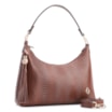 Bolsa De Ombro Ondas Couro Marrom - imagem 2