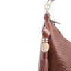 Bolsa De Ombro Ondas Couro Marrom - imagem 7