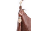 Bolsa De Ombro Ondas Couro Marrom - imagem 7