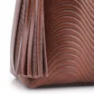 Bolsa De Ombro Ondas Couro Marrom - imagem 8