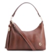 Bolsa De Ombro Ondas Couro Marrom - imagem 1