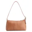 Bolsa De Ombro Ondas Couro Marrom Claro - imagem 3