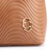 Bolsa De Ombro Ondas Couro Marrom Claro - imagem 6
