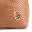 Bolsa De Ombro Ondas Couro Marrom Claro - imagem 6