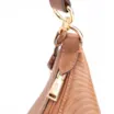 Bolsa De Ombro Ondas Couro Marrom Claro - imagem 5