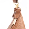 Bolsa De Ombro Ondas Couro Marrom Claro - imagem 5