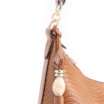 Bolsa De Ombro Ondas Couro Marrom Claro - imagem 7