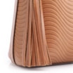Bolsa De Ombro Ondas Couro Marrom Claro - imagem 8