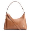 Bolsa De Ombro Ondas Couro Marrom Claro - imagem 1