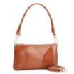 Bolsa De Ombro Patchwork Couro Marrom Claro - imagem 3