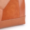 Bolsa De Ombro Patchwork Couro Marrom Claro - imagem 8