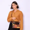 Bolsa De Ombro Patchwork Couro Marrom/Couro Colors - imagem 1