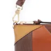 Bolsa De Ombro Patchwork Couro Marrom/Couro Colors - imagem 9