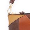 Bolsa De Ombro Patchwork Couro Marrom/Couro Colors - imagem 9