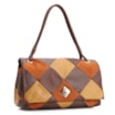 Bolsa De Ombro Patchwork Couro Marrom/Couro Colors - imagem 3