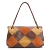 Bolsa De Ombro Patchwork Couro Marrom/Couro Colors - imagem 4