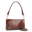 Bolsa De Ombro Patchwork Couro Marrom Escuro - imagem 3