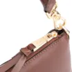 Bolsa De Ombro Patchwork Couro Marrom Escuro - imagem 6