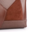 Bolsa De Ombro Patchwork Couro Marrom Escuro - imagem 8
