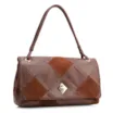 Bolsa De Ombro Patchwork Couro Marrom/Patcwork Marrom - imagem 3