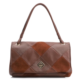 COURO MARROM/PATCWORK MARROM