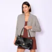 Bolsa De Ombro Patchwork Couro Preto - imagem 2