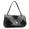 Bolsa De Ombro Patchwork Couro Preto - imagem 3