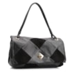 Bolsa De Ombro Patchwork Couro Preto - imagem 3