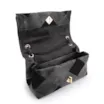 Bolsa De Ombro Patchwork Couro Preto - imagem 5