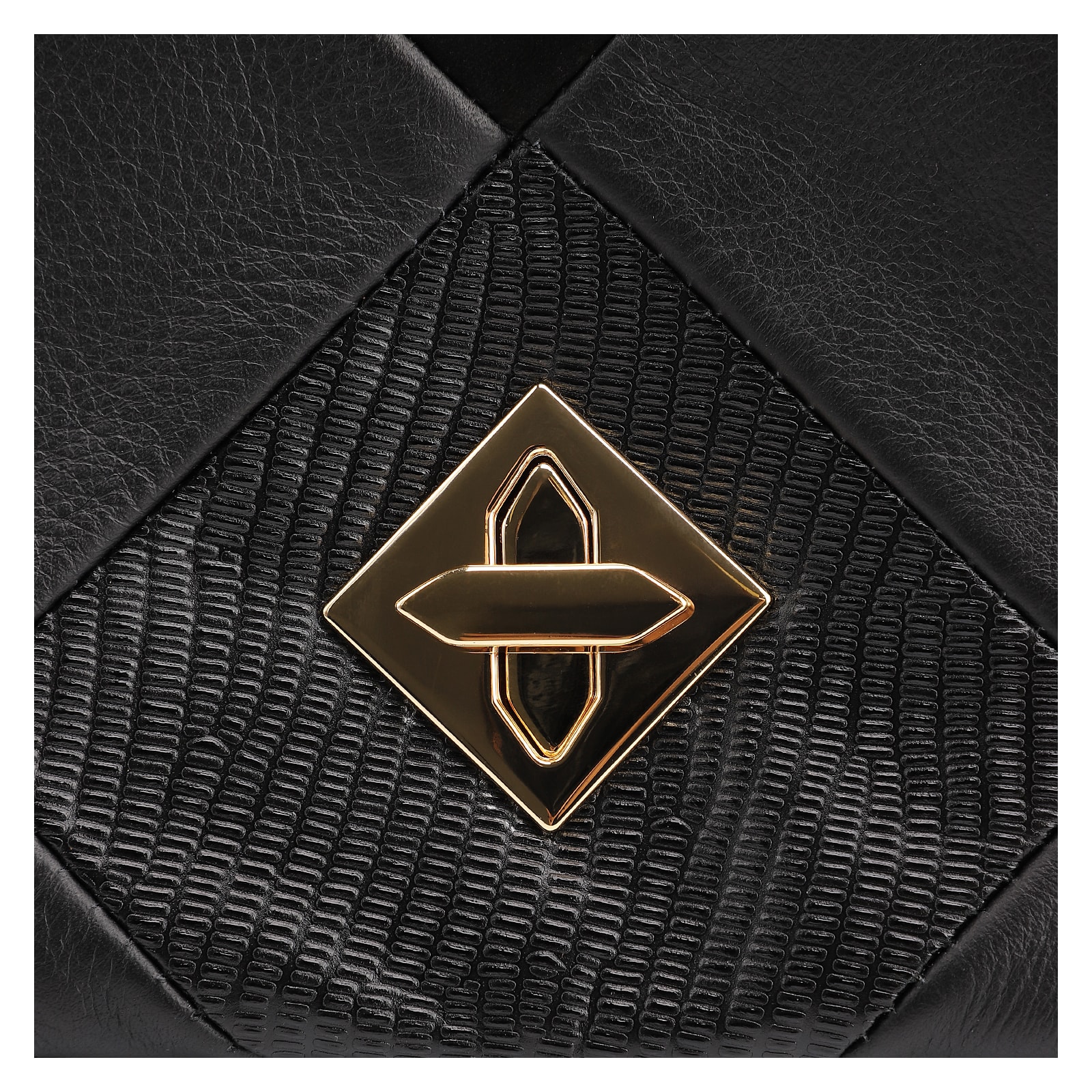Bolsa De Ombro Patchwork Couro Preto